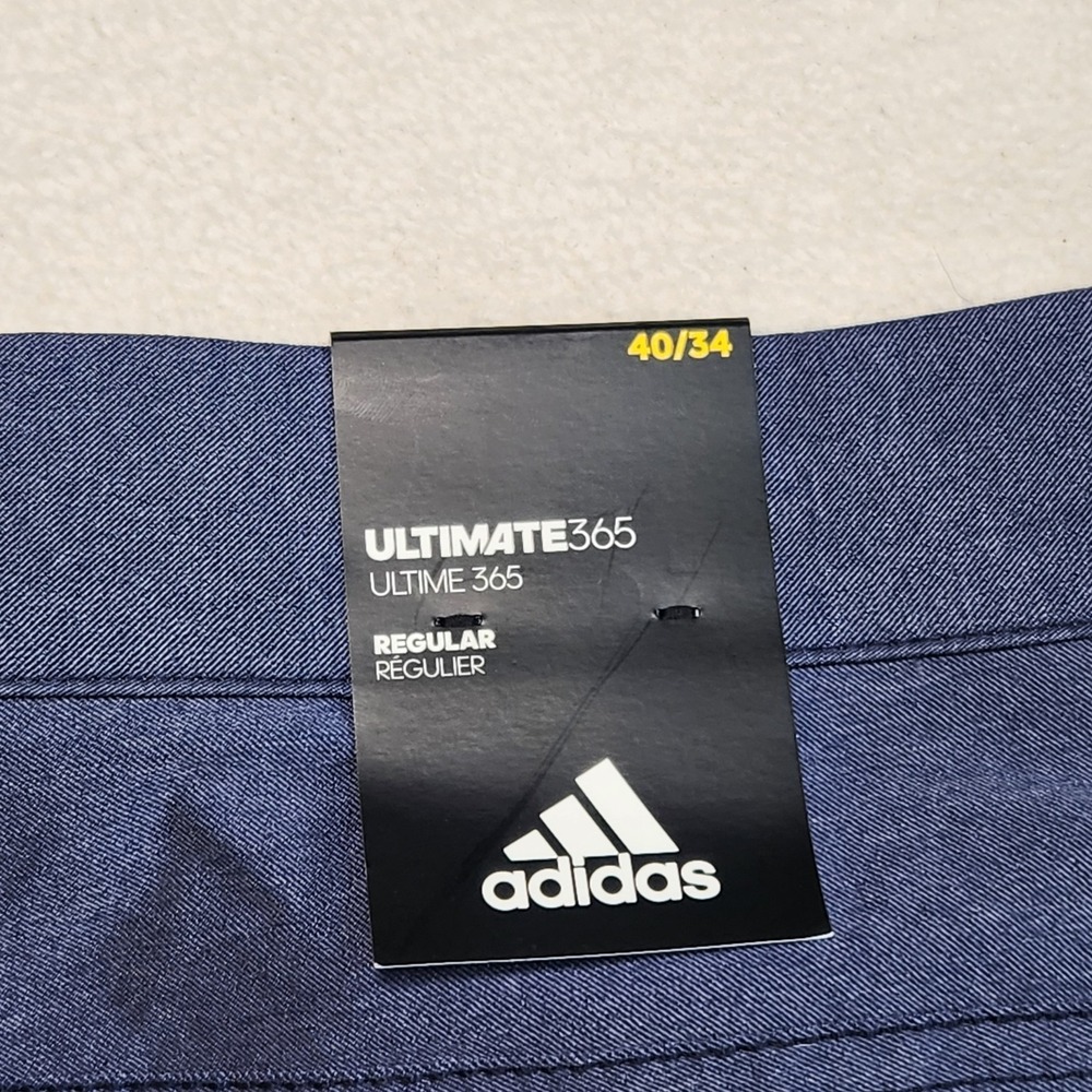 ADIDAS Ultimate365 Golf Pants Men 40 x 34‎ Blue Gray Performance Chinos NEW - Picture 5 of 7